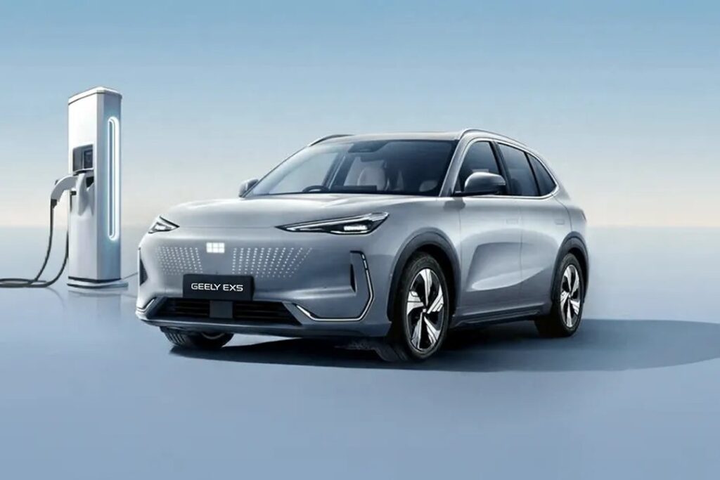 Geely EX5 in Frontansicht – Facelift-Modell 2027 mit mehr Leistung